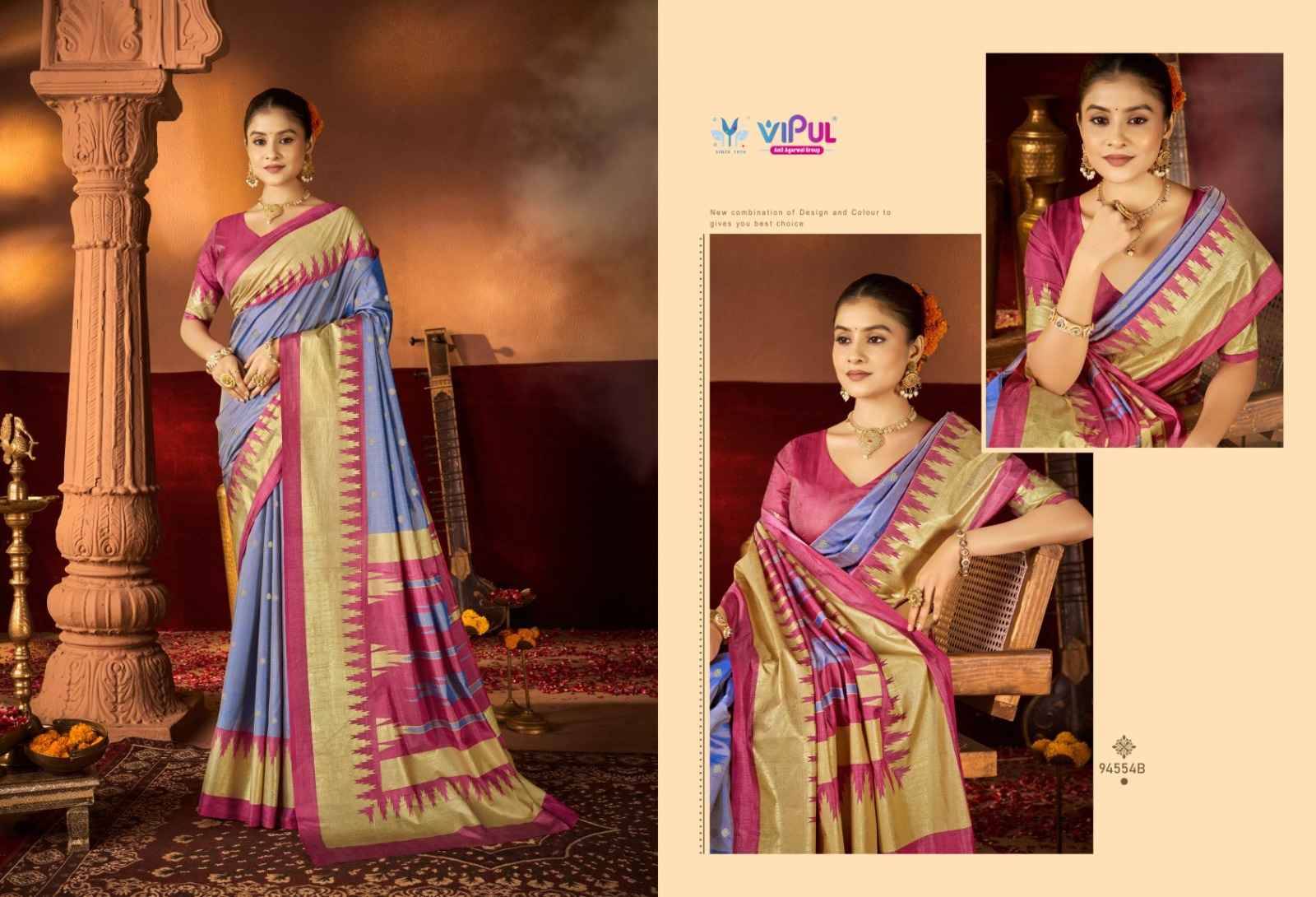 Chhaya silk 94554 Series By Vipul Fashion Indian Traditional Wear Collection Beautiful Stylish Fancy Colorful Party Wear & Occasional Wear Weightless Sarees At Wholesale Price